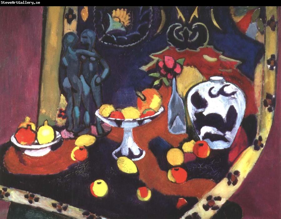 Henri Matisse stilleben med krukor och frukt
